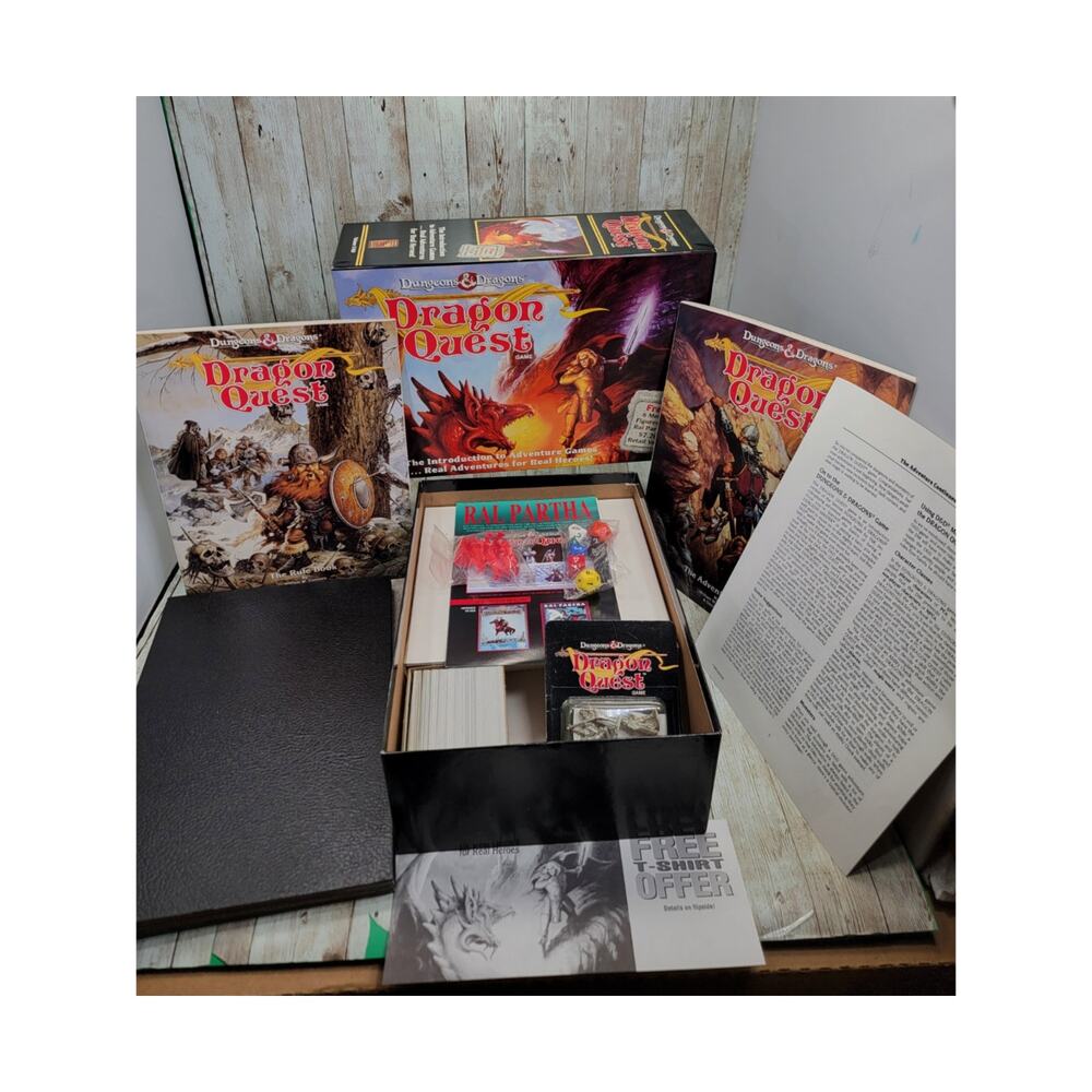 1992 TSR Dungeons and Dragons Dragon Quest Board Game Complete Set - New In Box